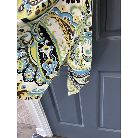 Vtg Charlotte Kellogg Jacket Tunic Palm Beach USA Paisley Button up Sz 16 - Picture 5 of 14